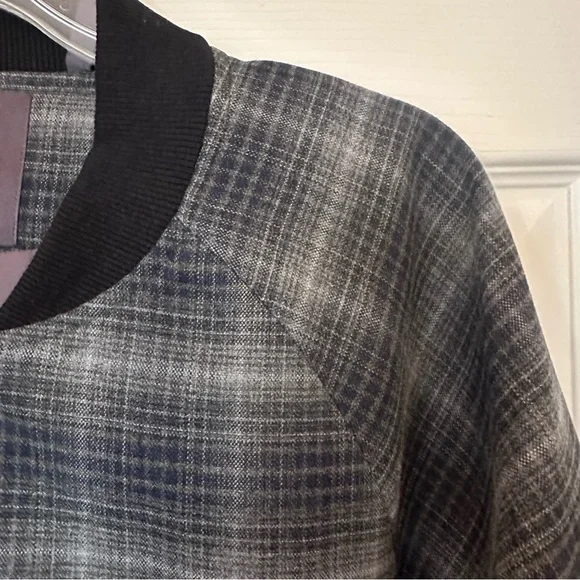 WAO Bomber Jacket Plaid Black and Gray Women's Sz Medium - Picture 11 of 16